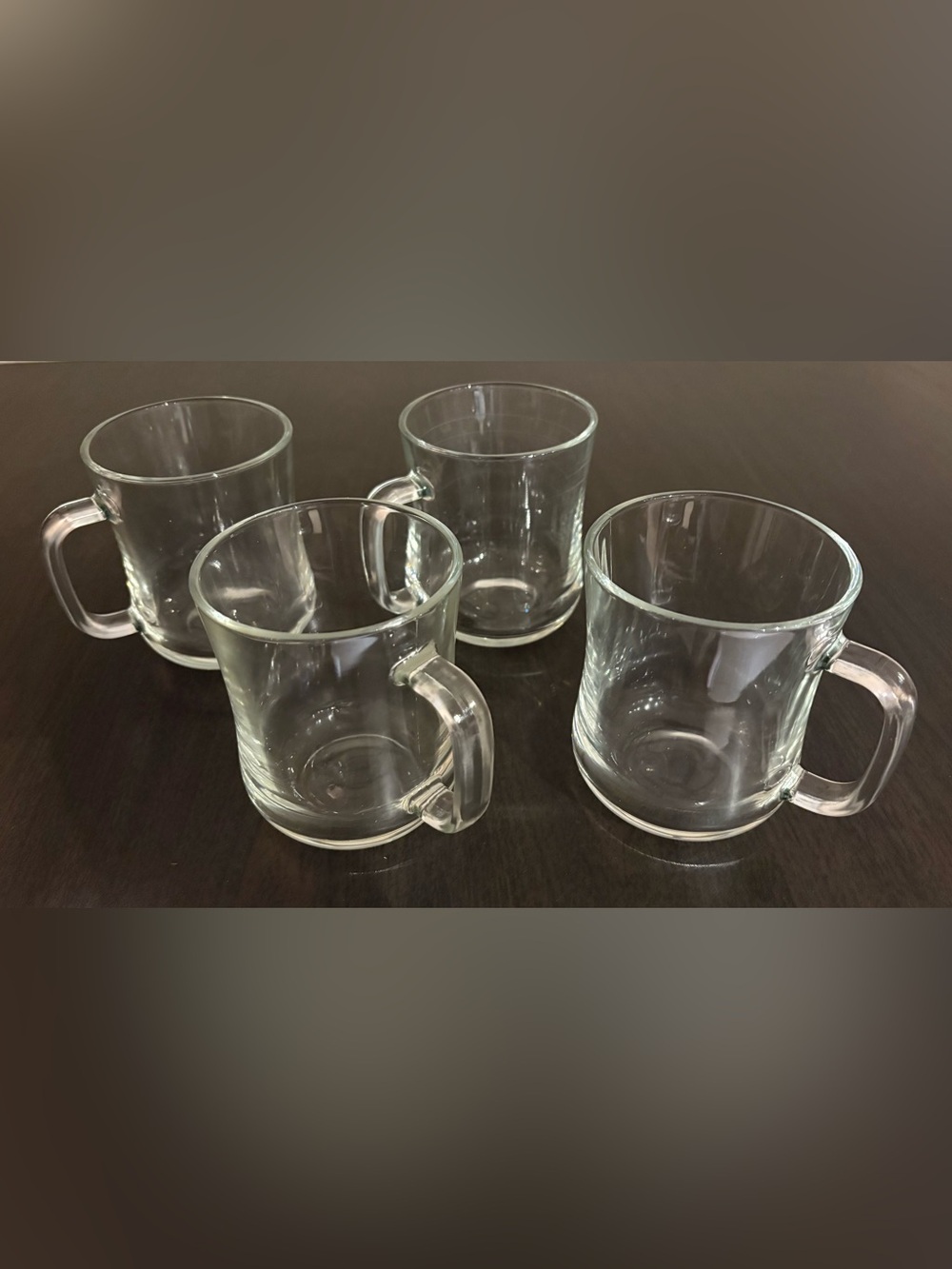 JoyJolt Diner Single Wall Clear Glass Coffee Mugs - Set of 4